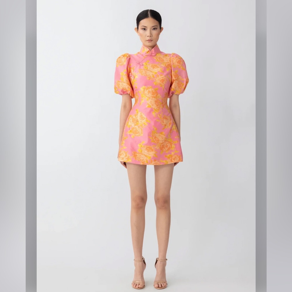 Sau Lee JUNE JACQUARD MINI DRESS